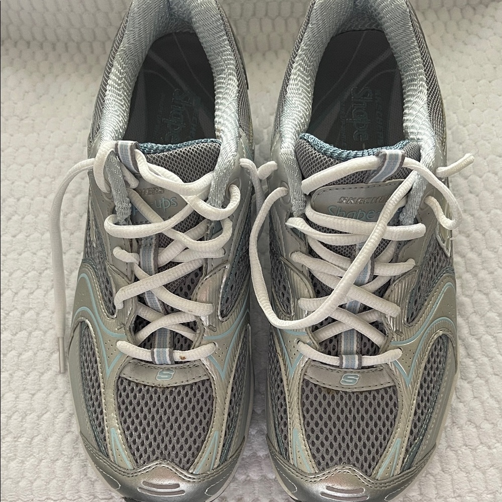 Skechers Gray and Silver Running Shoes